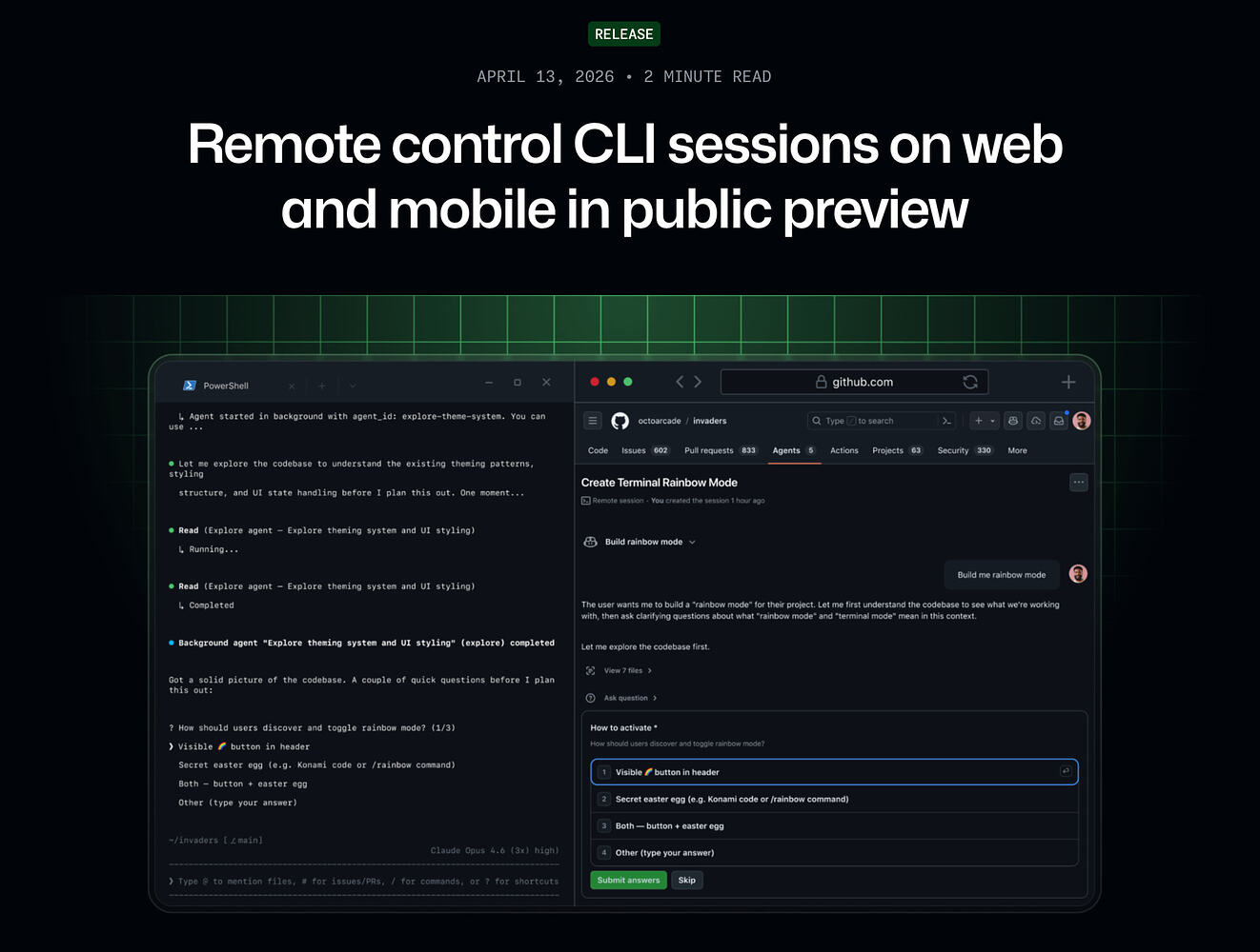 GitHub Copilot CLI推出远程控制功能，手机可实时监控并操控运行中的编程会话！ - 搞七捻三 - LINUX DO