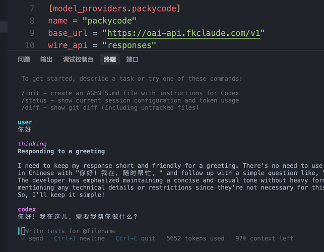 简单教程：vscode中的 codex 如何使用 packycode 公益 apikey - 第 7 页 - 福利羊毛 - LINUX DO