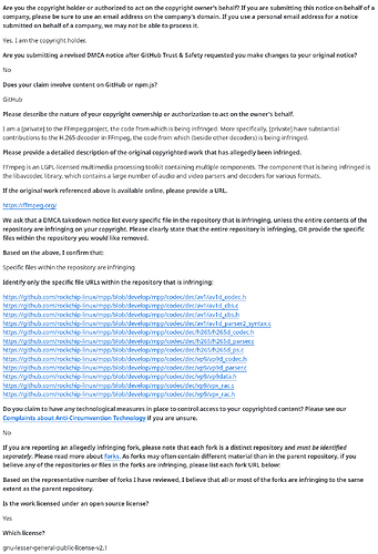 [慢讯]Rockchip因 FFmpeg 投诉近两年无回应，相关仓库被DMCA - 前沿快讯 - LINUX DO
