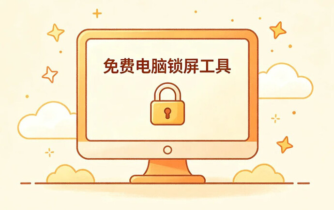 免费电脑锁屏工具，防偷窥防误触+后台任务不中断