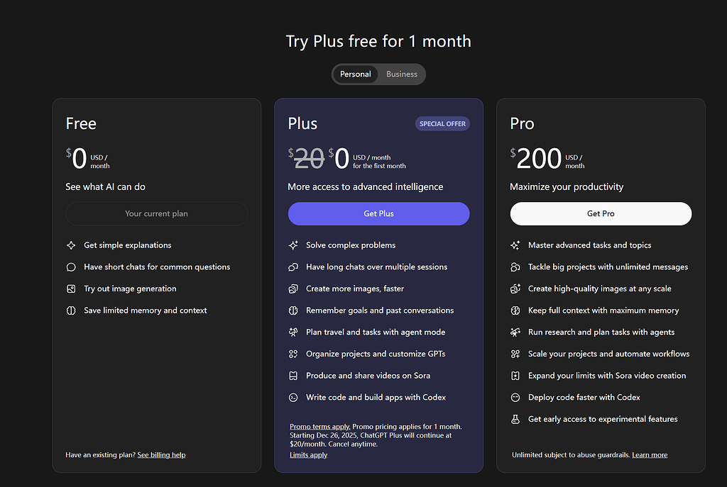 chatgpt plus 免费一个月，不知道有人发过没 - 福利羊毛 - LINUX DO