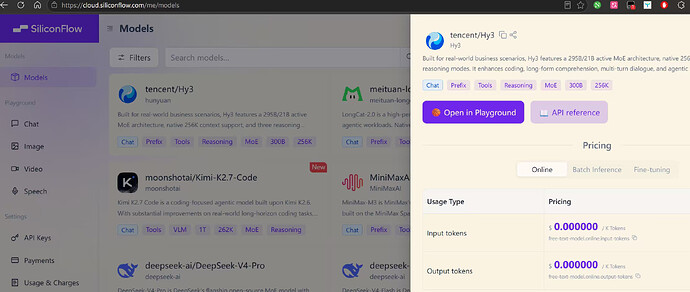 硅基流动国际版 免费使用腾讯hy3两周 - 福利羊毛 - LINUX DO