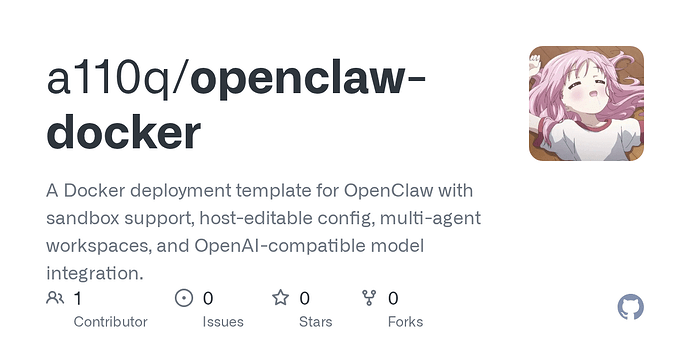 5分钟完成docker部署openclaw - #28，来自 a110q - 文档共建 - LINUX DO