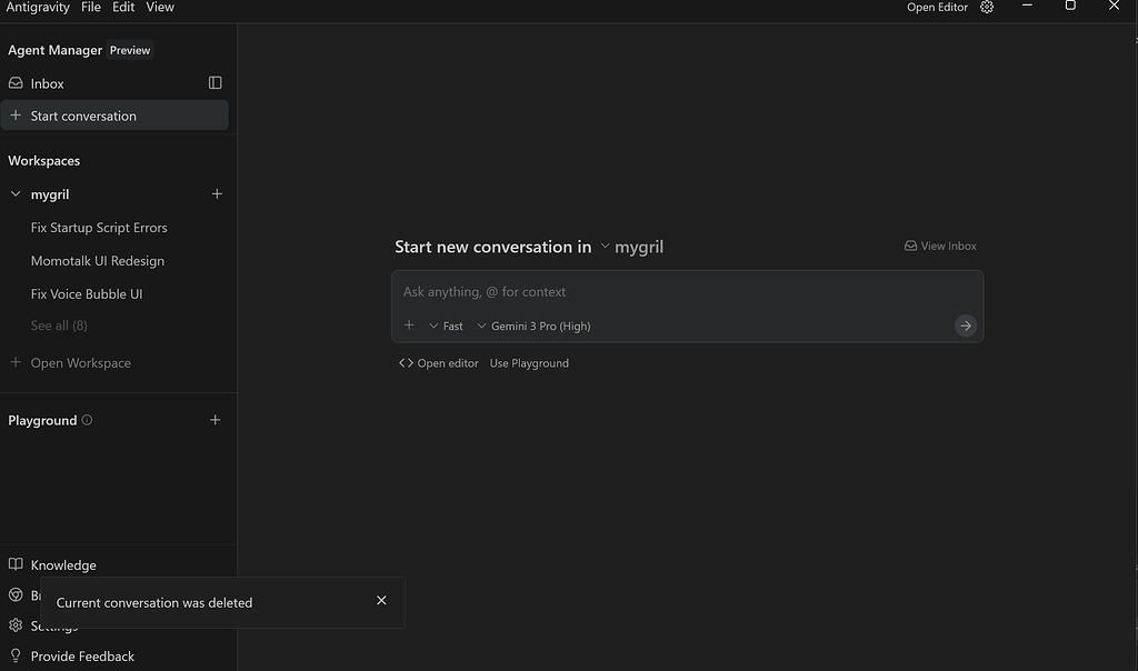 antigravity的严重未知bug：自动删除当前对话 - 开发调优 - LINUX DO