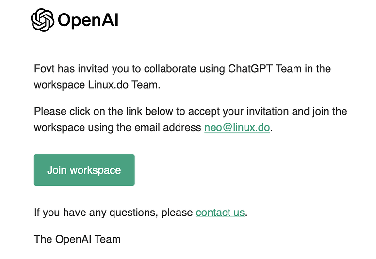 Linux.do ChatGPT team 邀请并非来自 linux.do - 运营反馈 - LINUX DO