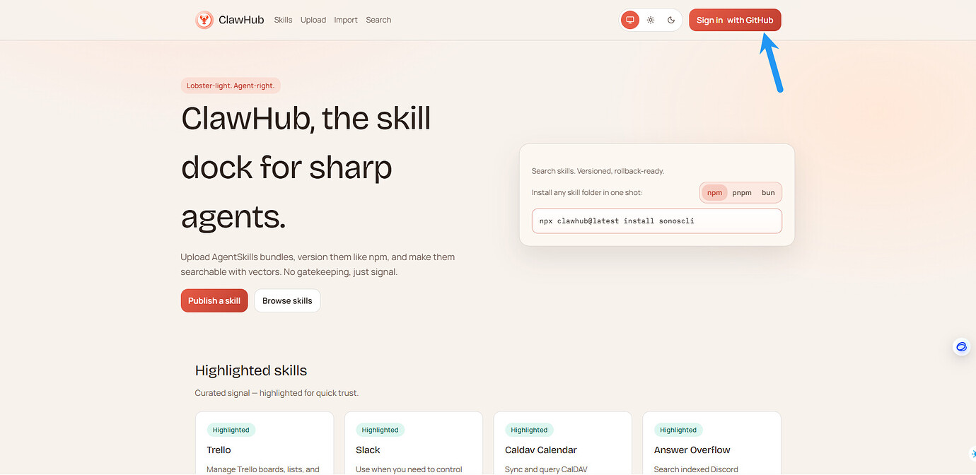 安装登录ClawHub并给OpenClaw接入skills - 文档共建 - LINUX DO