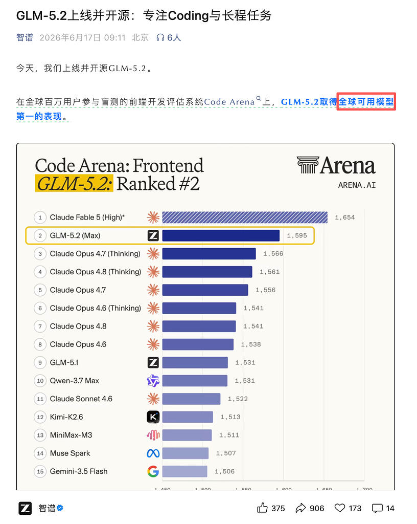 GLM5.2全球可用模型code frontendNO.1 - 搞七捻三 - LINUX DO