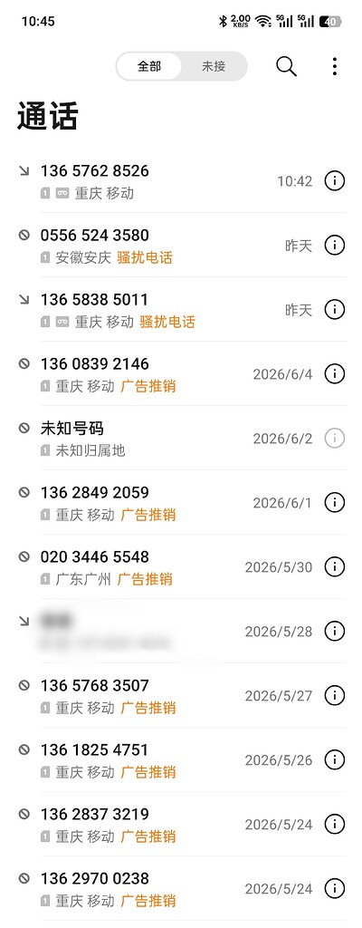 大家最近还会接到骚扰电话吗 - 搞七捻三 - LINUX DO