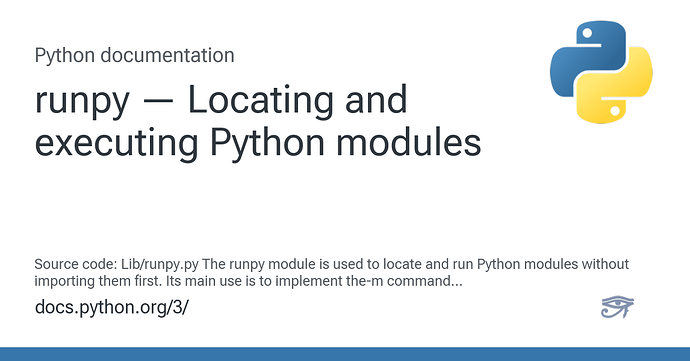 python 中的runpy - 开发调优 - LINUX DO