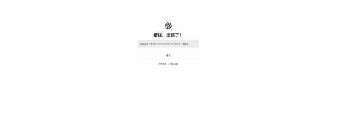 糟糕，出错了