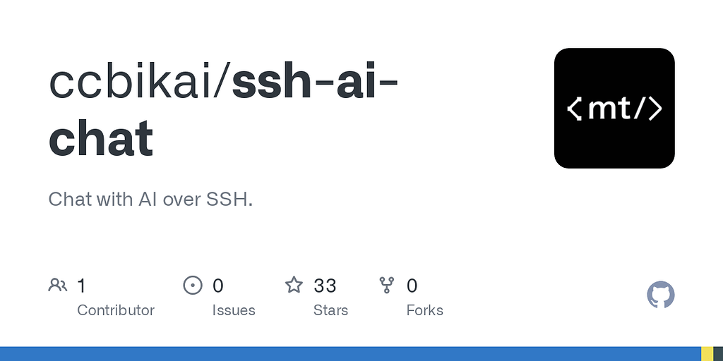 SSH AI Chat 通过 SSH 和 AI 聊天。 - 开发调优 - LINUX DO