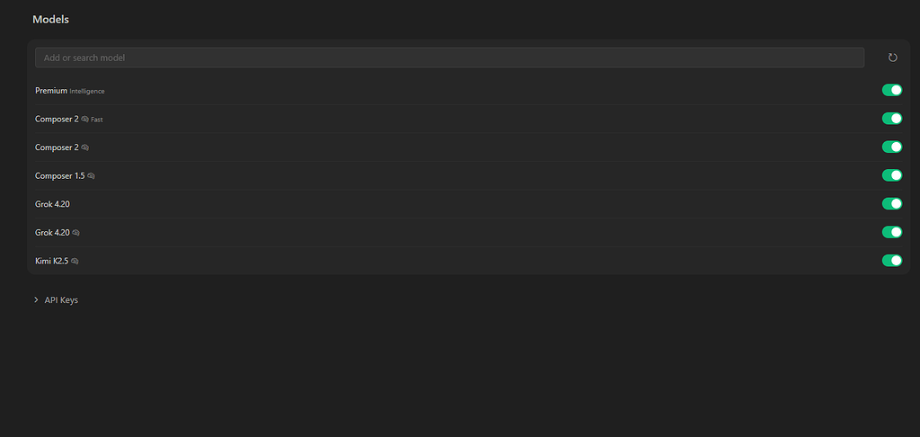 我的cursor可选模型太少了 - 开发调优 - LINUX DO