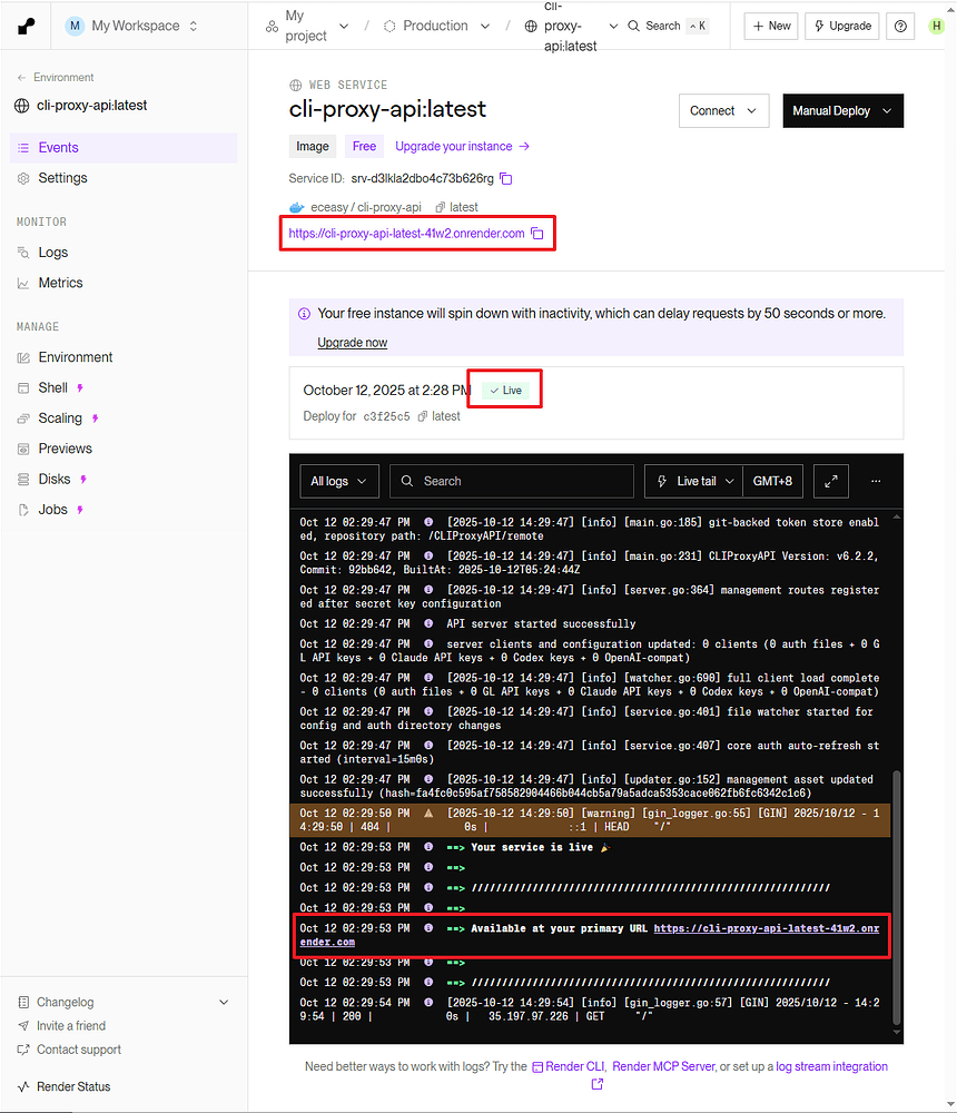 没有VPS？教你零成本在Render上部署CLIProxyAPI - 资源荟萃 - LINUX DO