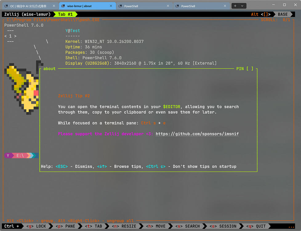 zellij 0.44有原生的Windows版本了 - 开发调优 - LINUX DO