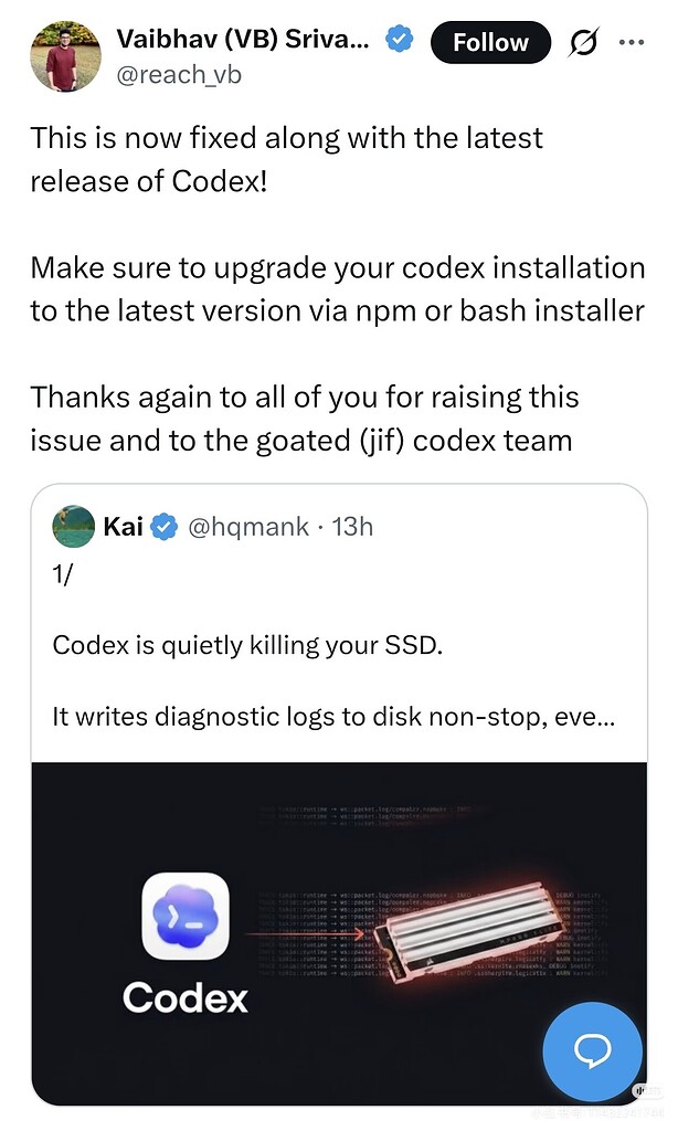 codex修复了？ - 搞七捻三 - LINUX DO