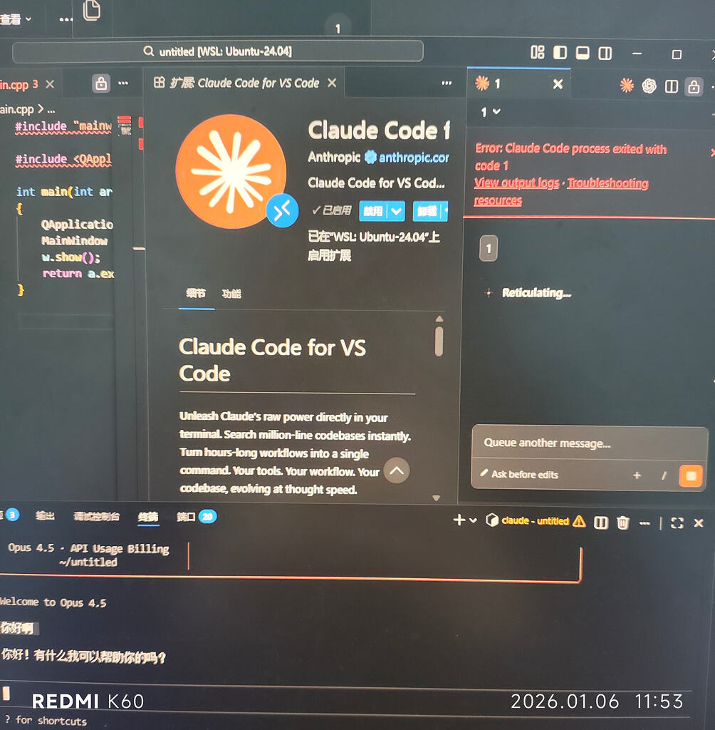 wsl的claude code为什么vscode不能使用 cli却可以呢 - 开发调优 - LINUX DO