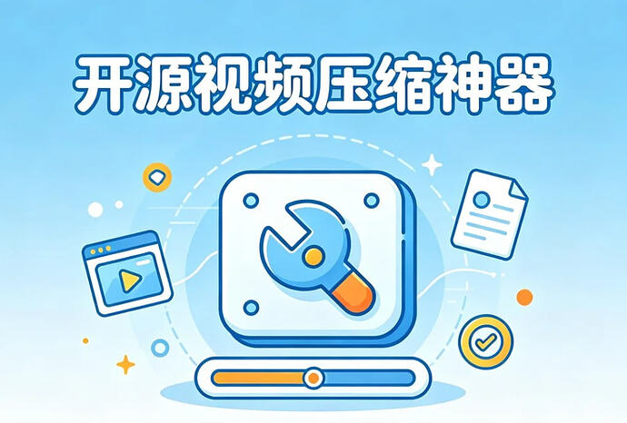 开源视频压缩神器，免费无广告+画质清晰无损