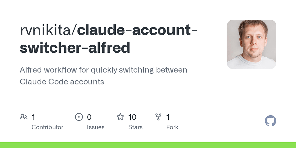 使用 Alfred 一键切换 Claude Code 账号 - 开发调优 - LINUX DO