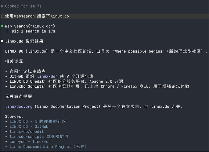any站opus 4.7的WebSearch无法正常使用 - #43，来自 chem1 - 开发调优 - LINUX DO