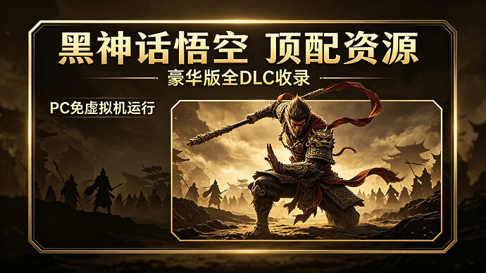 国产游戏《黑神话：悟空》豪华版资源分享，体验极致画质 - T4Fan 网盘资源