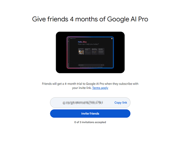 Give friends 4 months of Google AI Pro - 福利羊毛 - LINUX DO