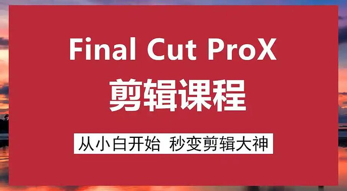 原地打坐 - 文田心:Final Cut Pro X 剪辑自学教程
