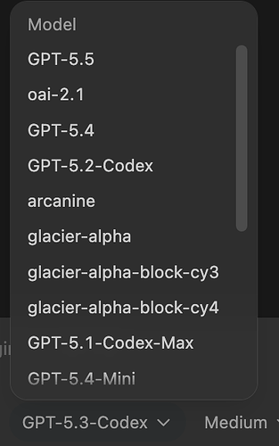 Codex 上了一堆包括 5.5 在内的模型？其他不知名模型都是啥 - 前沿快讯 - LINUX DO