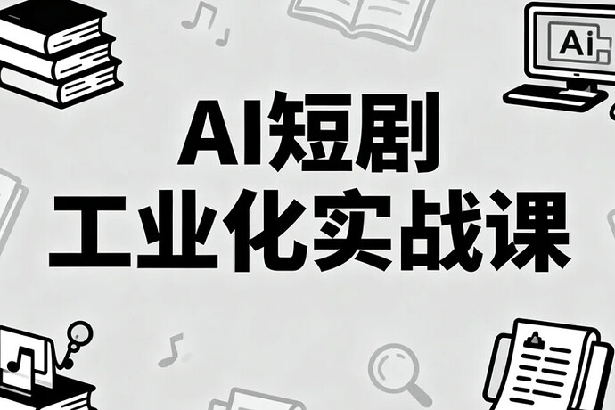 AI短剧工业化实战课,打造可复制的AI短剧生产流水线