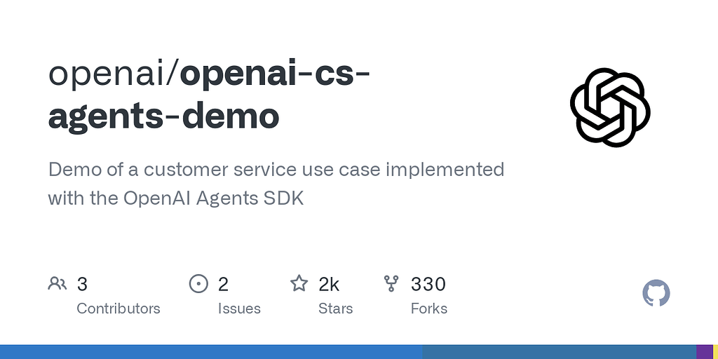 OpenAI开源了客服代理demo项目openai-cs-agents-demo - 前沿快讯 - LINUX DO