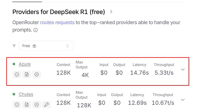免费 DeepSeek R1 API (Openrouter -> Azure) - 资源荟萃 - LINUX DO
