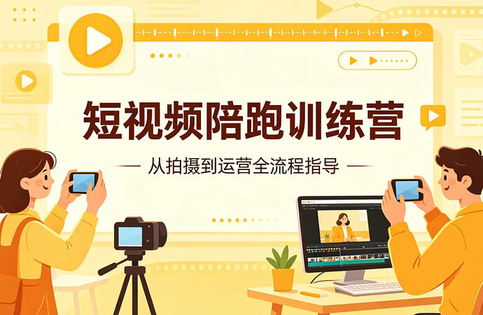 短视频陪跑训练营,从0打造高流量账号