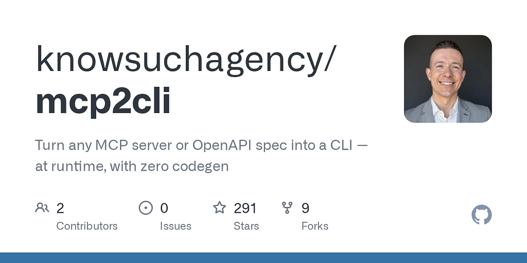 发现一个项目 mcp2cli - 资源荟萃 - LINUX DO