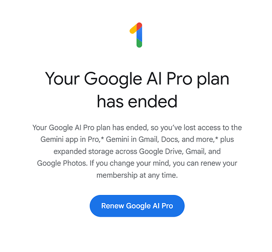 悲报！Google Ai Pro被收回 - 搞七捻三 - LINUX DO
