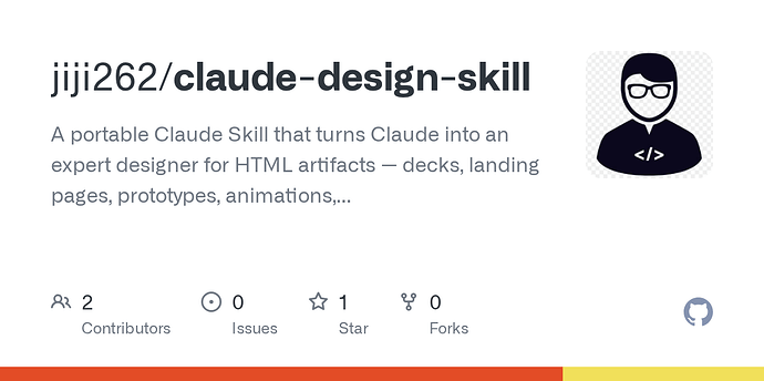 [开源推荐]我把claude design做成了一个skill，没有claude也能使用 - 资源荟萃 - LINUX DO