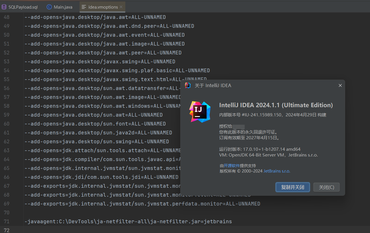 IntelliJ IDEA 2024.1.1 Help中Edit Custom Vm Options... 不允许打开了? - 开发调优 ...