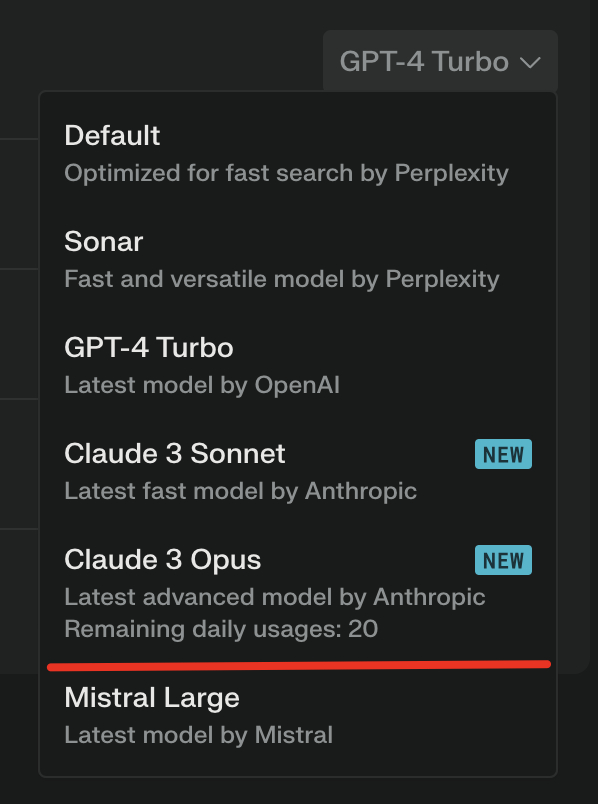 技巧：如何知道Perplexity Pro还剩下几次Claude 3 Opus的使用次数？ - 资源荟萃 - LINUX DO