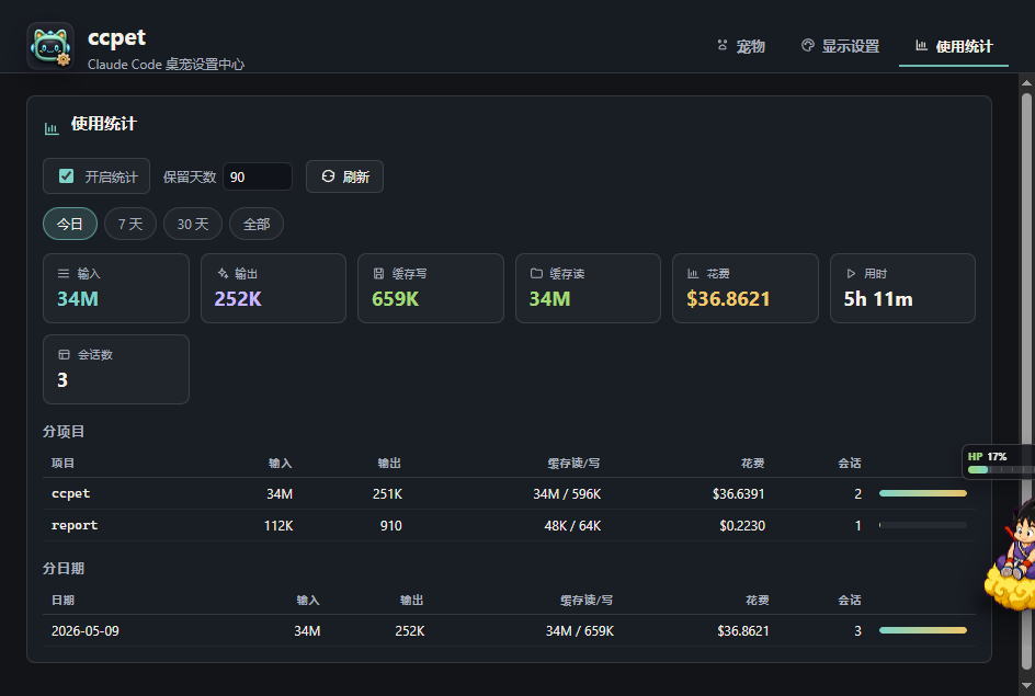 【开源】Claude Code Pet CLI桌面宠物 实现桌面任务进度情况和授权提醒 - 开发调优 - LINUX DO