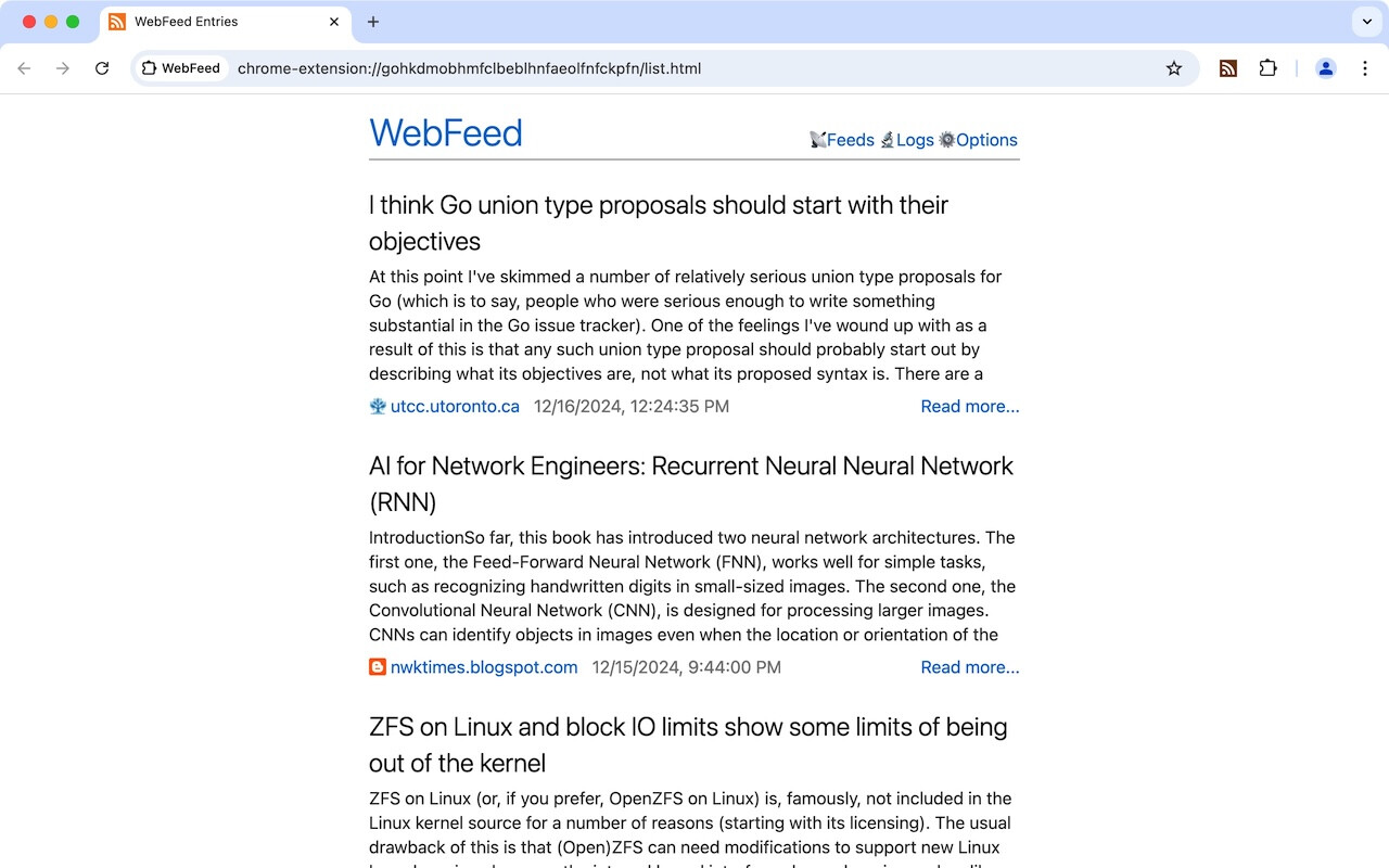 推荐一款自用的 RSS 工具 WebFeed - 资源荟萃 - LINUX DO