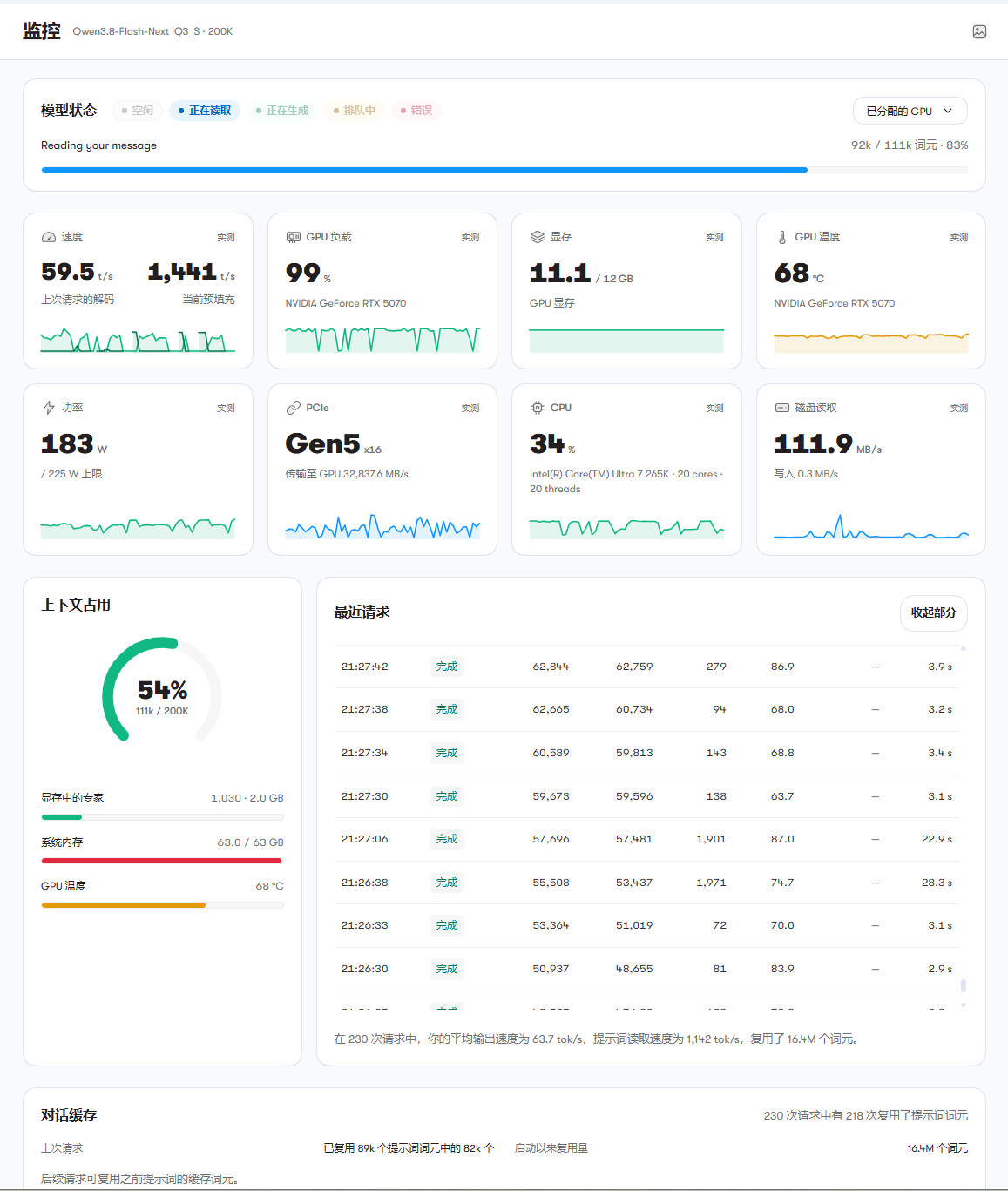 Linex Ram 12G VRAM + 64G RAM 使用Strata引擎部署 Qwen3.8-flash-next测试 - 开发调优 - LINUX DO