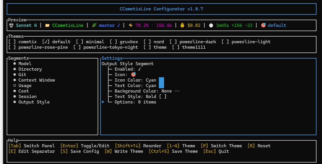 简单更新一下 CCometixLine ~ - 开发调优 - LINUX DO