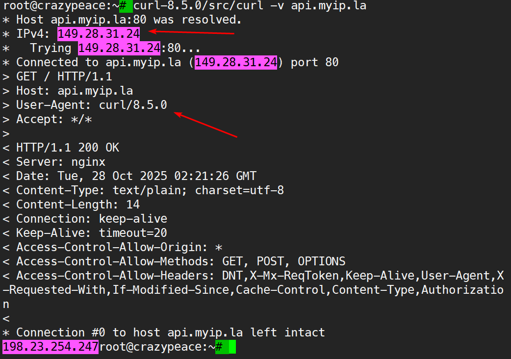 从 curl/8.10.0 开始, curl 是不能用来测试 VPS 是 IPv4优先还是IPv6优先的 - 开发调优 - LINUX DO