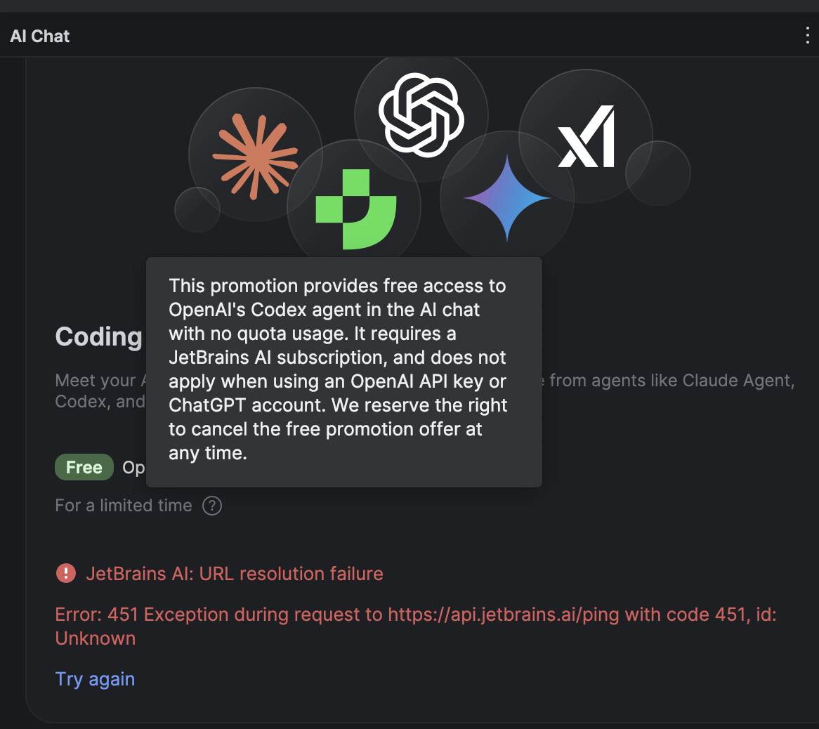 JetBrains IDE添加Codex，共用免费额度享GPT5.2 - 前沿快讯 - LINUX DO