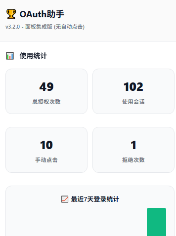 【油猴插件🏆 LINUX DO OAuth 极简助手 - 面板集成版】记录授权，优化UI(按照规定，已去除自动授权功能) 已修复bug ...