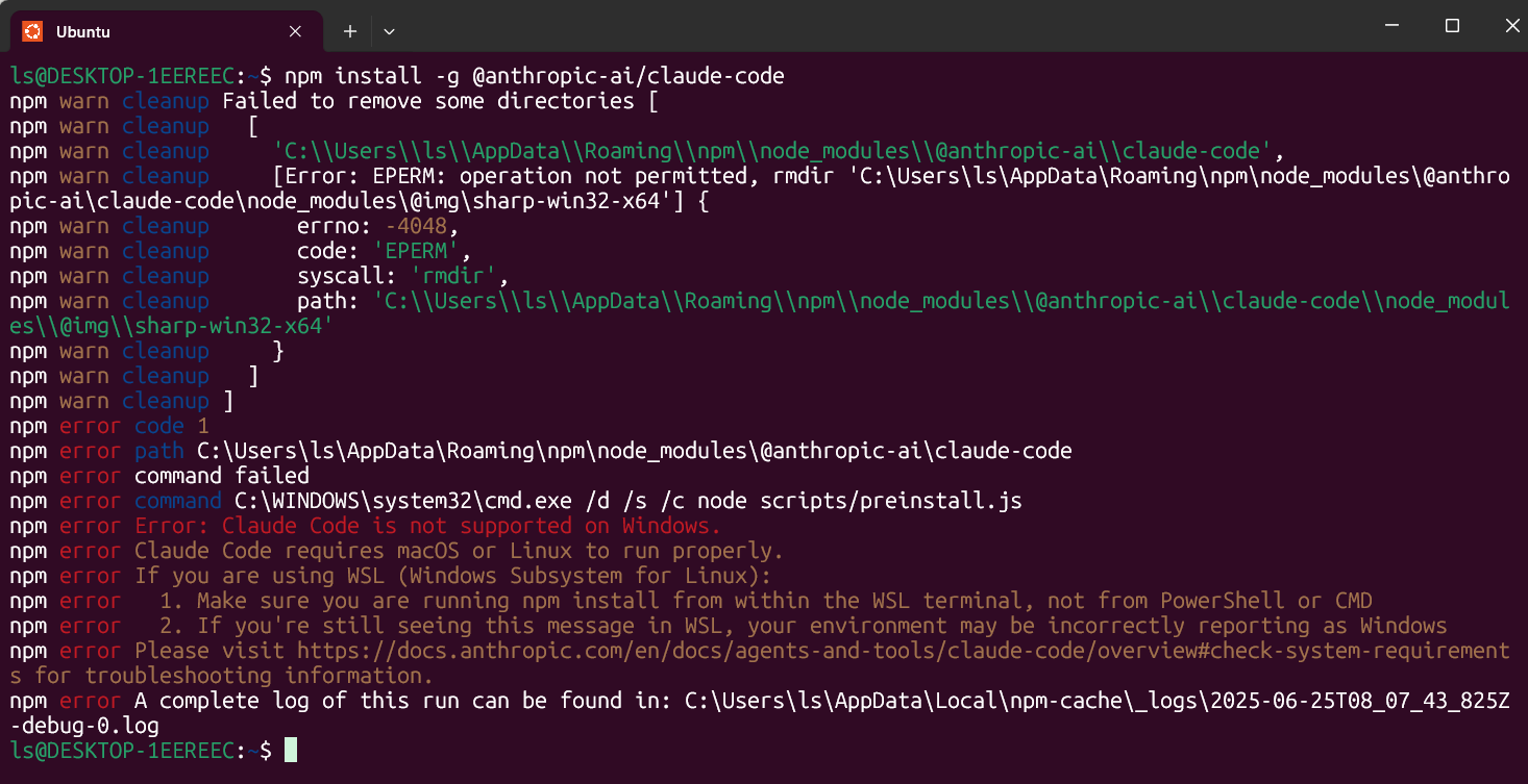 claude-code安装失败 - 搞七捻三 - LINUX DO