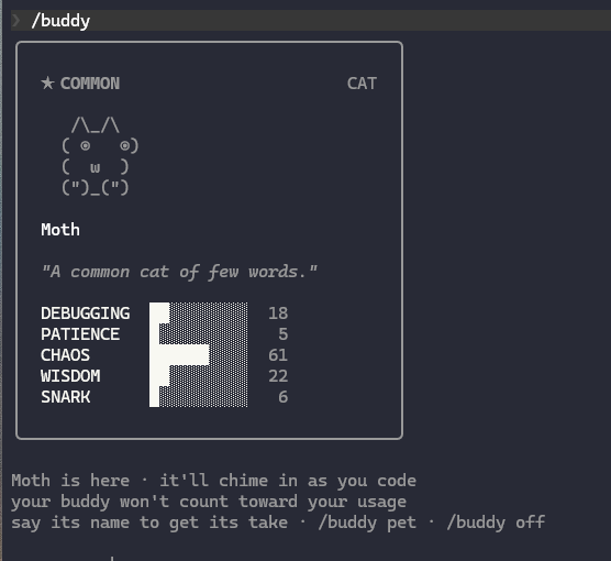 claude code 2.1.89更新上线了昨天漏出来的宠物系统 - #11，来自 mawai - 前沿快讯 - LINUX DO