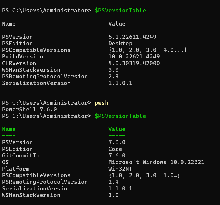 原来我一直用的是powershell 5，而不是powershell7 - 搞七捻三 - LINUX DO
