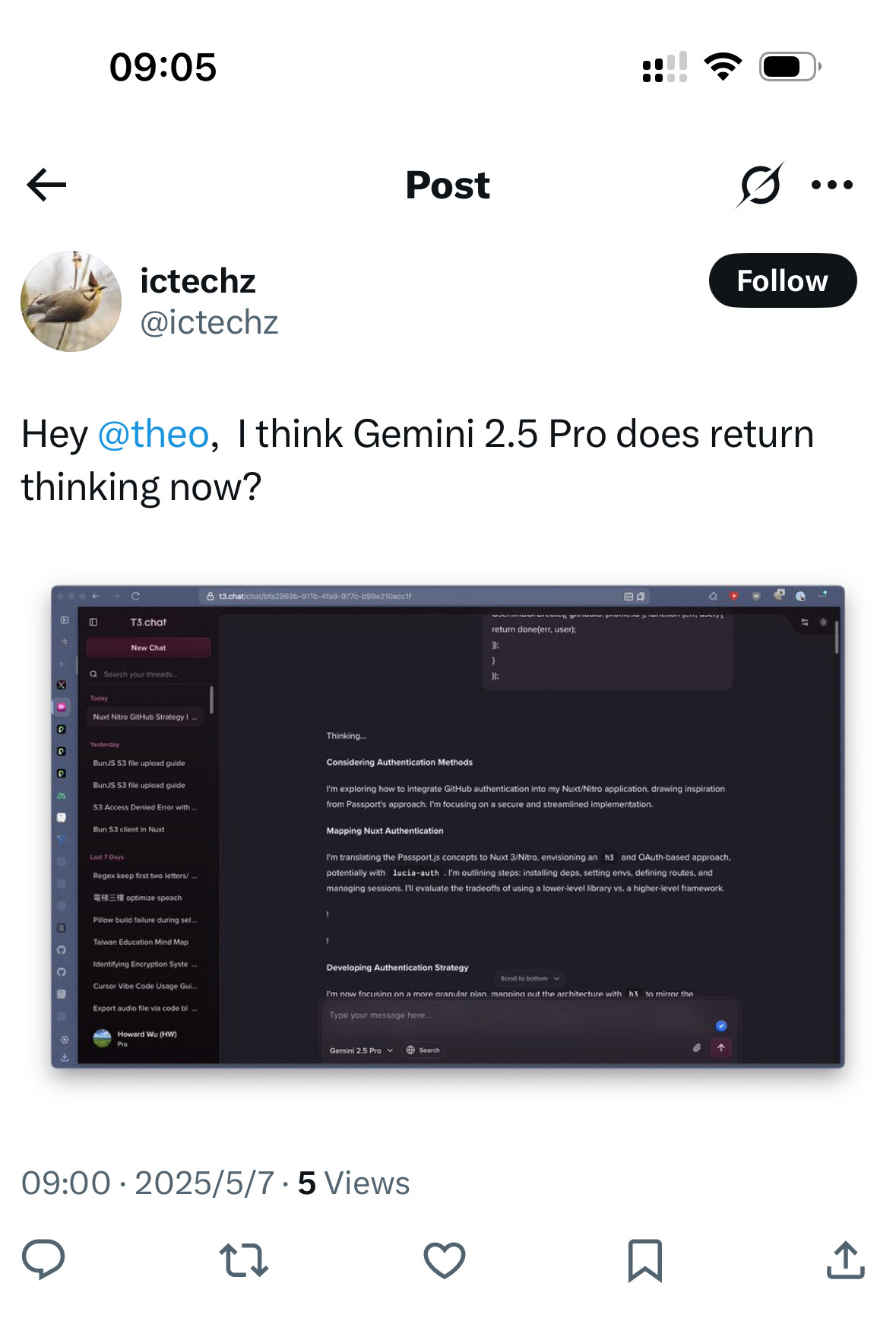 Gemini API有思考过程了？ - 开发调优 - LINUX DO