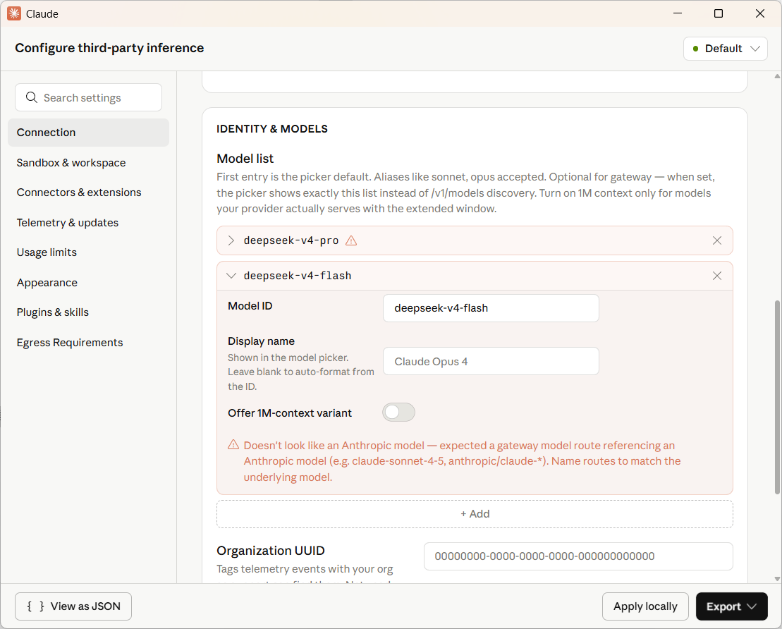 claude desktop接入deepseek v4出现问题 - 国产替代 - LINUX DO