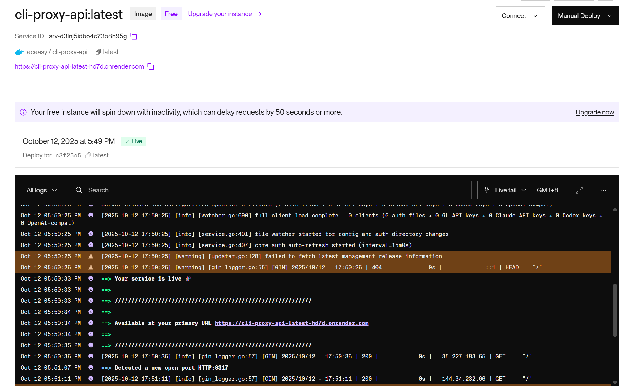 没有VPS？教你零成本在Render上部署CLIProxyAPI - 资源荟萃 - LINUX DO