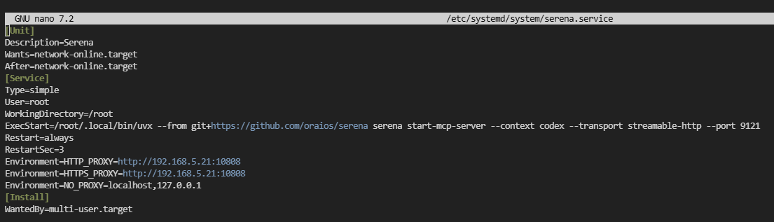 Codex CLI 使用 Streamable-HTTP 连接 Serena MCP - 资源荟萃 - LINUX DO